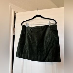 J crew Velvet mini wrap skirt NWT
